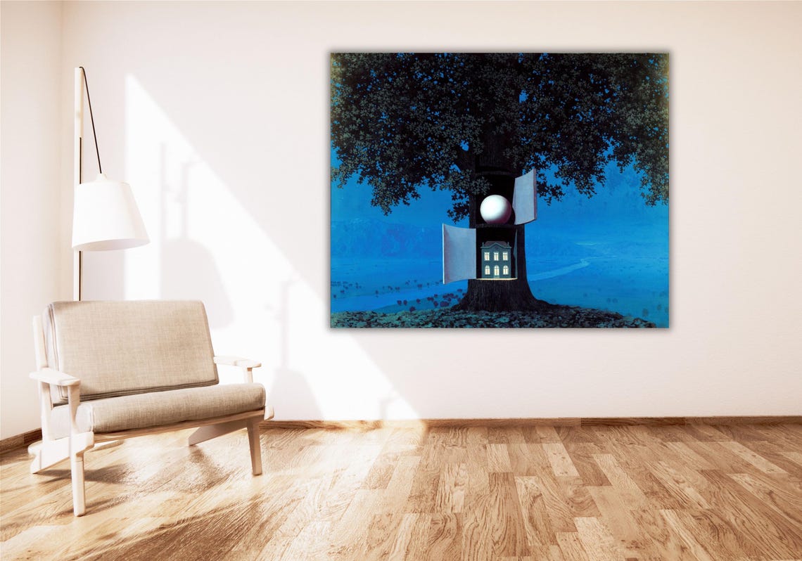 Rene Magritte The Voice of Space Surreal Tree House Dream Art Poster - Image 2