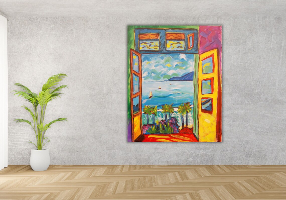 Henri Matisse Open Window Coastal Sailboats Fauvist Art Poster - Image 2