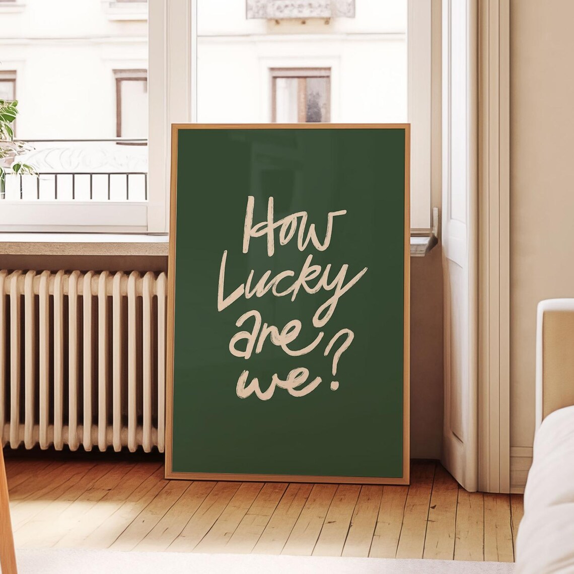 How Lucky Are We Bedroom Gratitude Poster Print