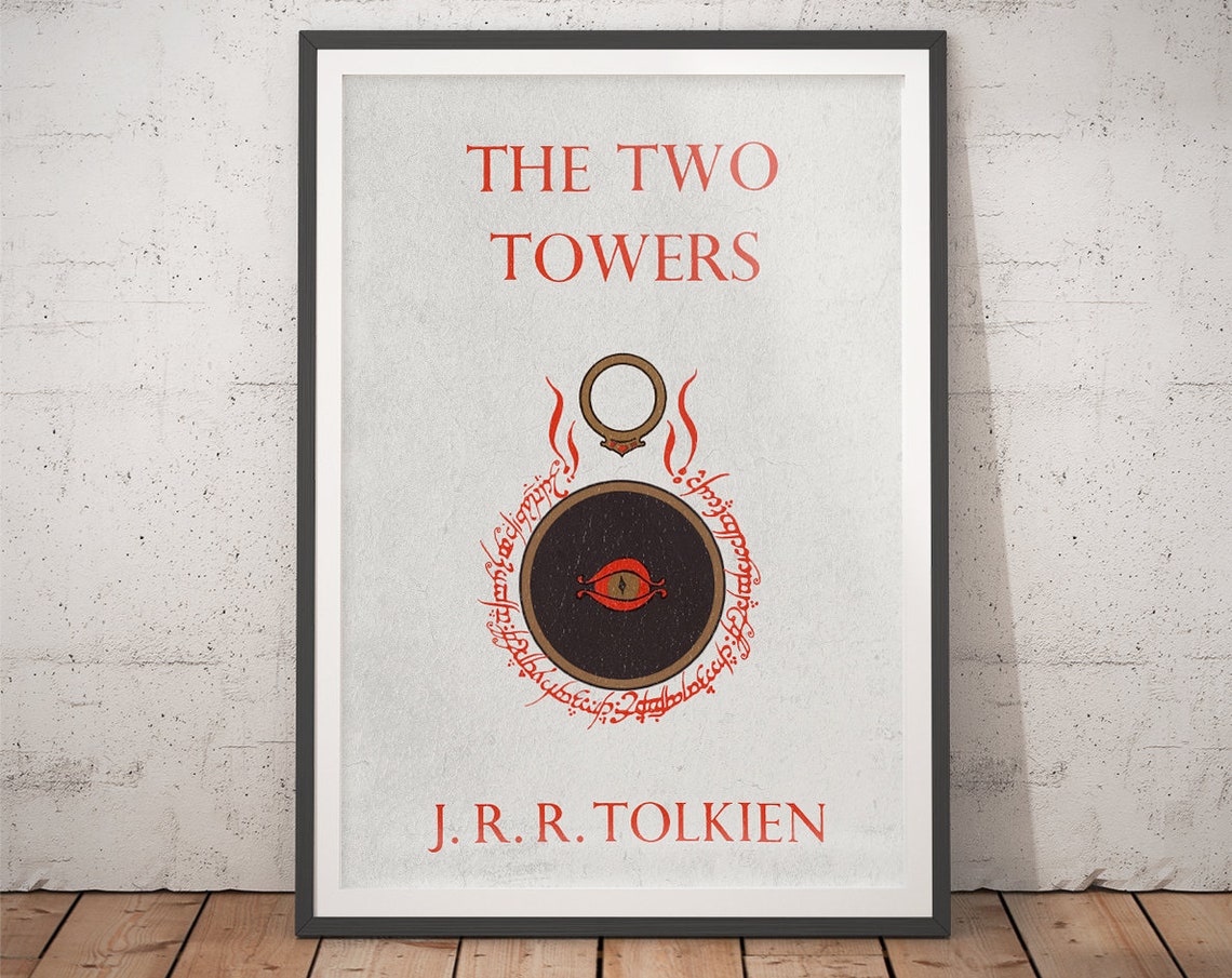 Lord Of The Rings Print Gift For Him Christmas Gifts The Two Towers Poster Lotr Decor Tolkein Art The Hobbit