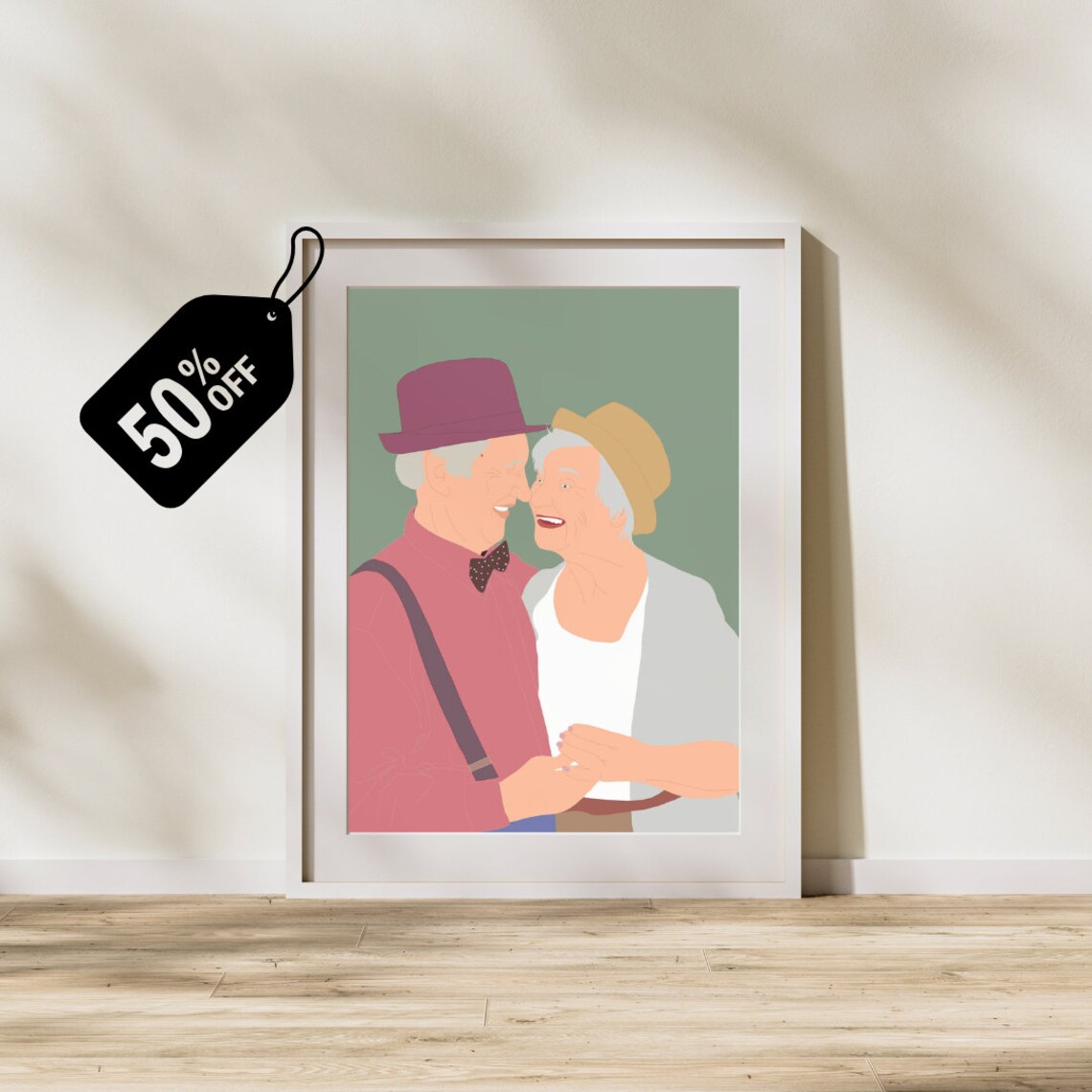 Custom Couple Portrait, Love Illustration
