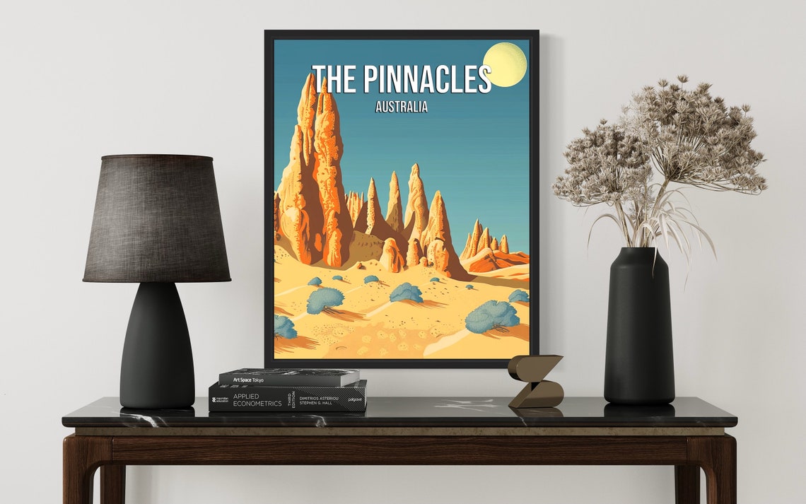 The Pinnacles Australia Vintage Poster With Desert Limestone Spires - Image 2