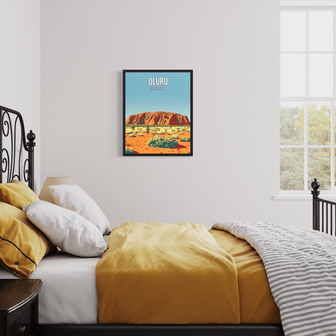 Uluru Australia Iconic Red Monolith Poster in Desert Landscape - Image 3