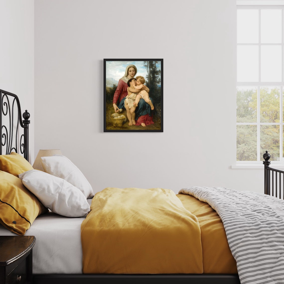 The Holy Family 1863 Bouguereau Madonna and Children Art Poster - Image 2