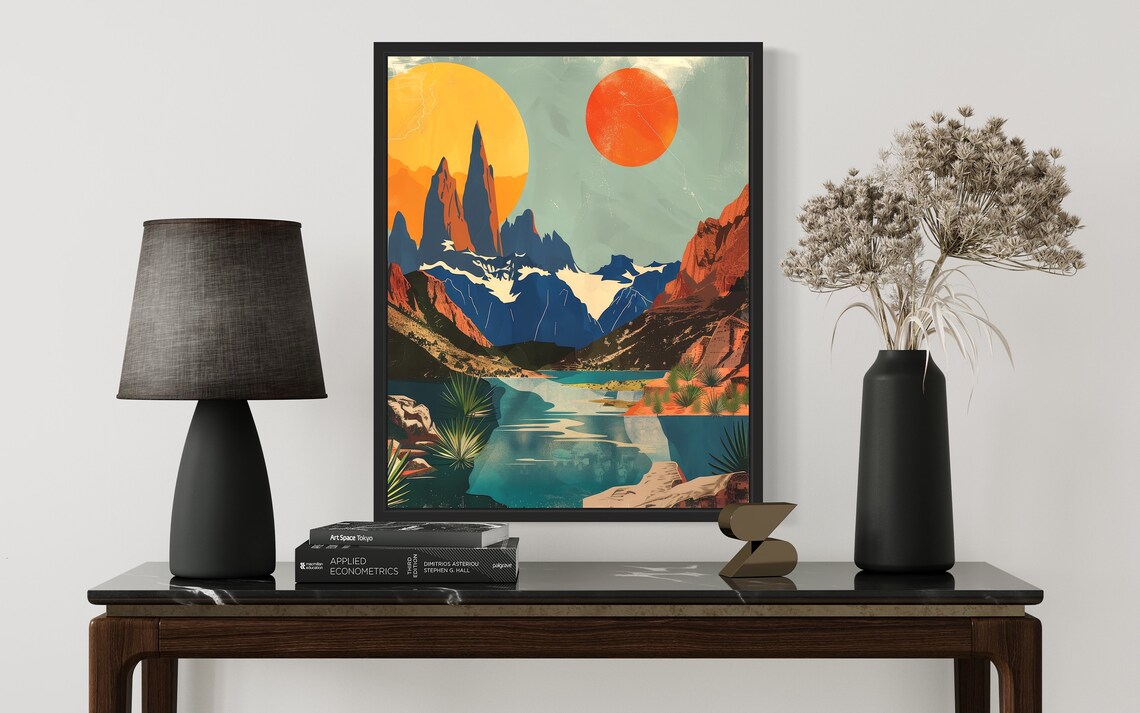 Patagonia Andes Mountain Turquoise Lake South America Poster - Image 2