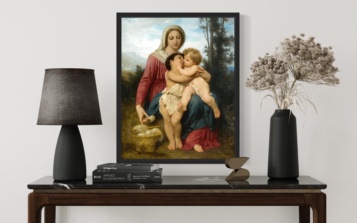The Holy Family 1863 Bouguereau Madonna and Children Art Poster - Image 3