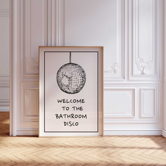 Bathroom Disco Minimalist Dance Poster