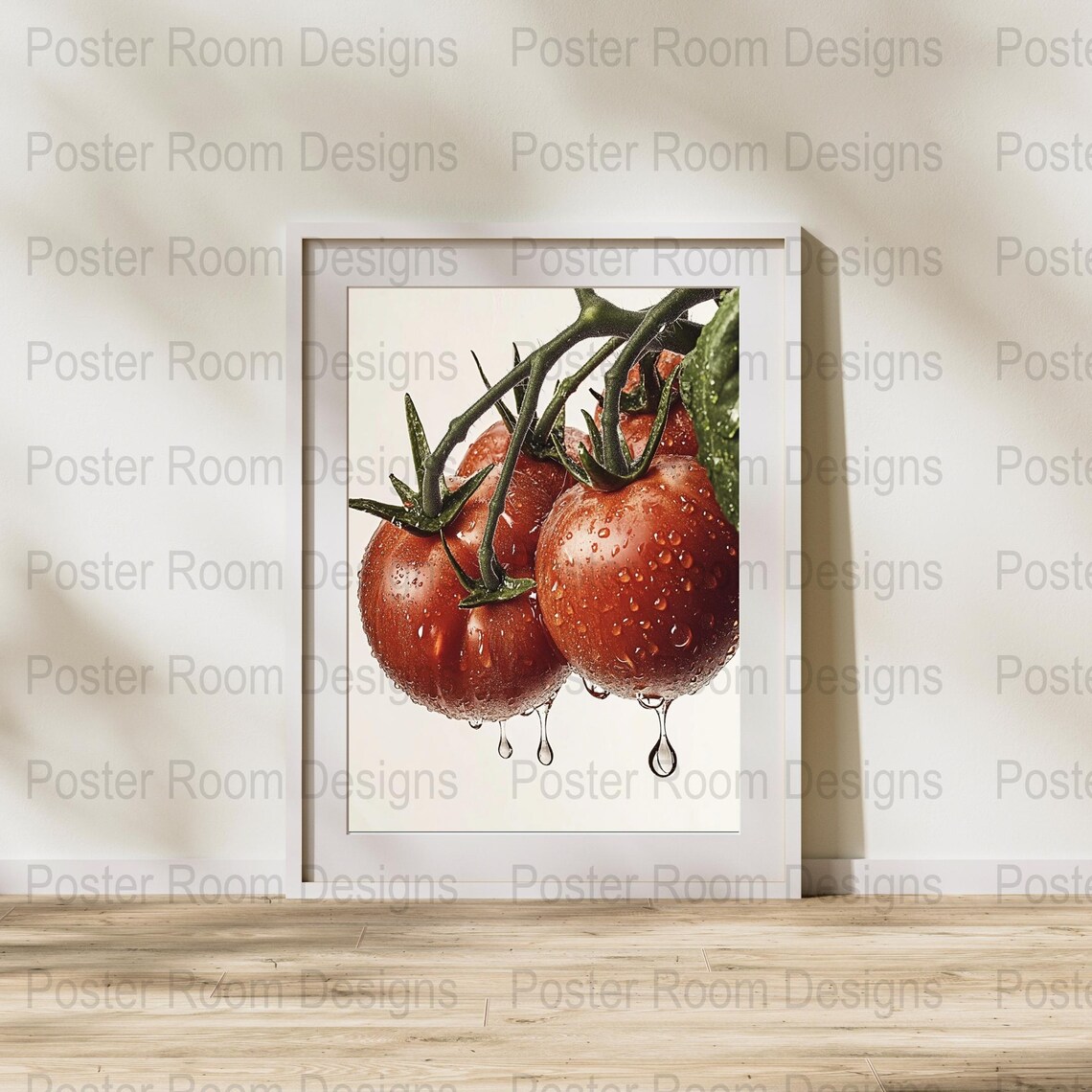 Fresh Red Tomatoes on the Vine Close-Up Photography Wall Poster - Image 2