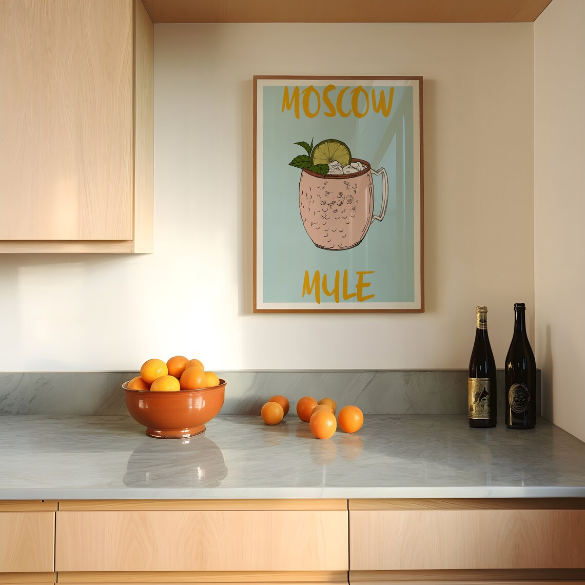 Moscow Mule Cocktail Copper Mug Pop Art Colorful Bar Cart Poster - Image 2