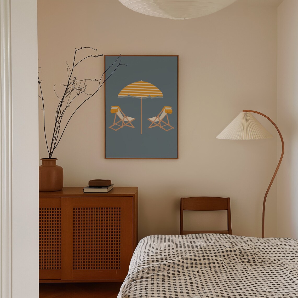 Minimalist Beach Chair Print, Coastal Summer Poster - Image 2