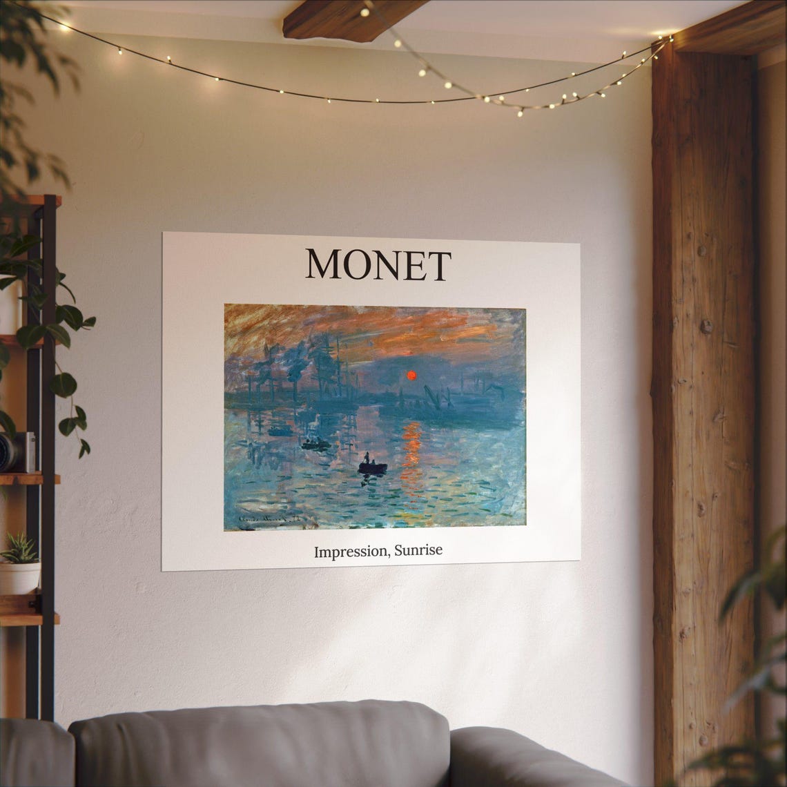 Claude Monet Impression Sunrise Harbor Morning Light Museum Poster - Image 3