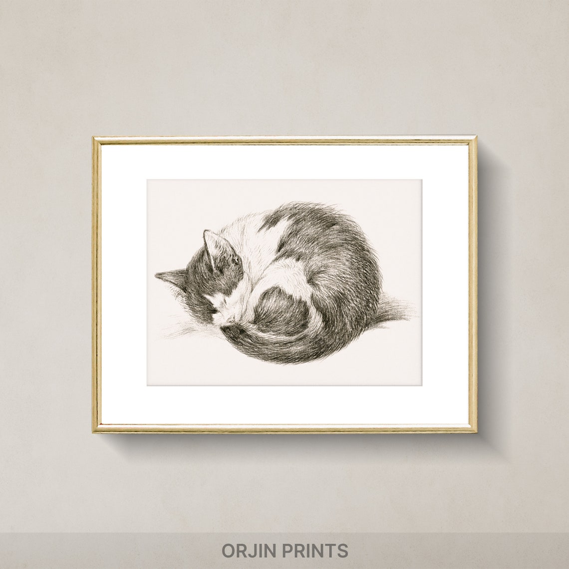 Vintage Tranquility Figure Art Print