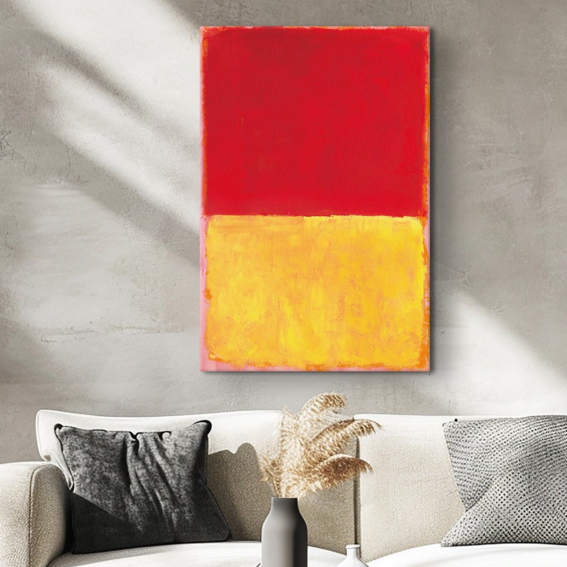 Mark Rothko Yellow And Red Mark Rothko Paintings Exhibition Poster Expressionism Art Rothko Reproduction Art Rothko Glass Art
