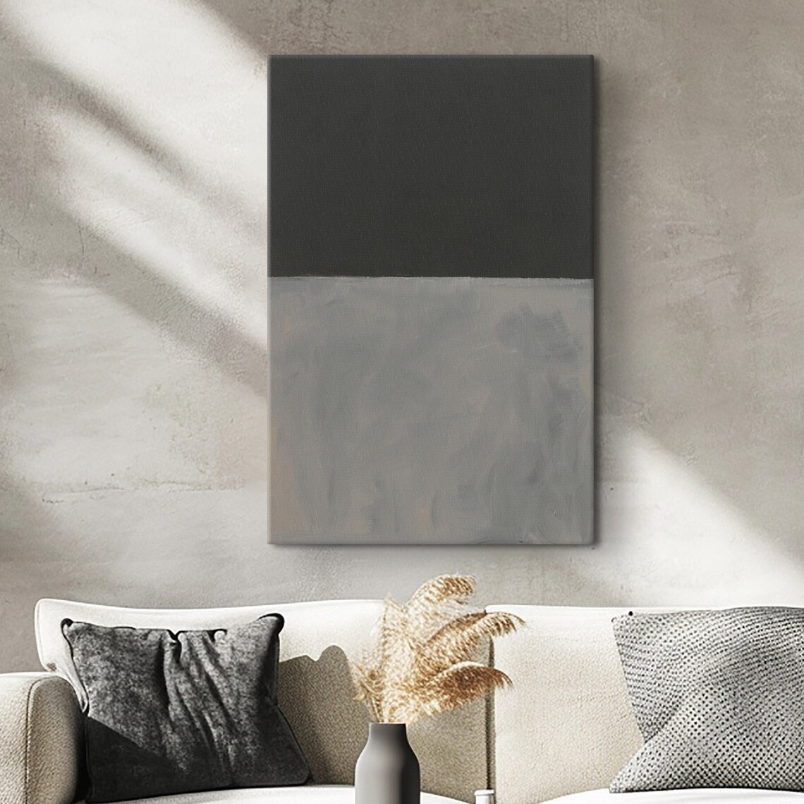 Mark Rothko Black Over Gray Minimal Color Field Modern Art Poster