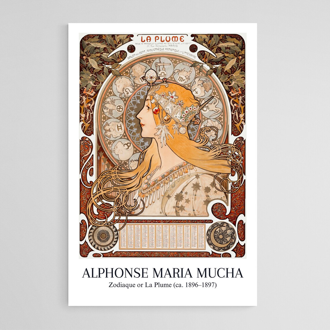 Mucha Museum Poster Zodiaque Art Artwork Gift Poster Print Wall Art Home Dcor Printable Wall Art
