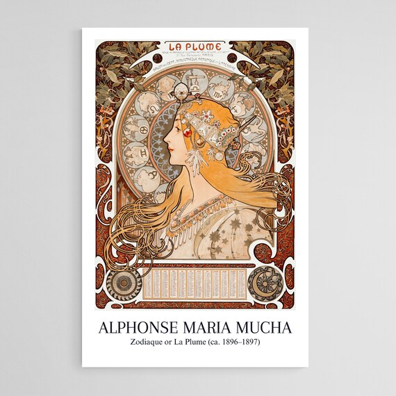 Mucha Museum Poster Zodiaque Art Artwork Gift Poster Print Wall Art Home Dcor Printable Wall Art