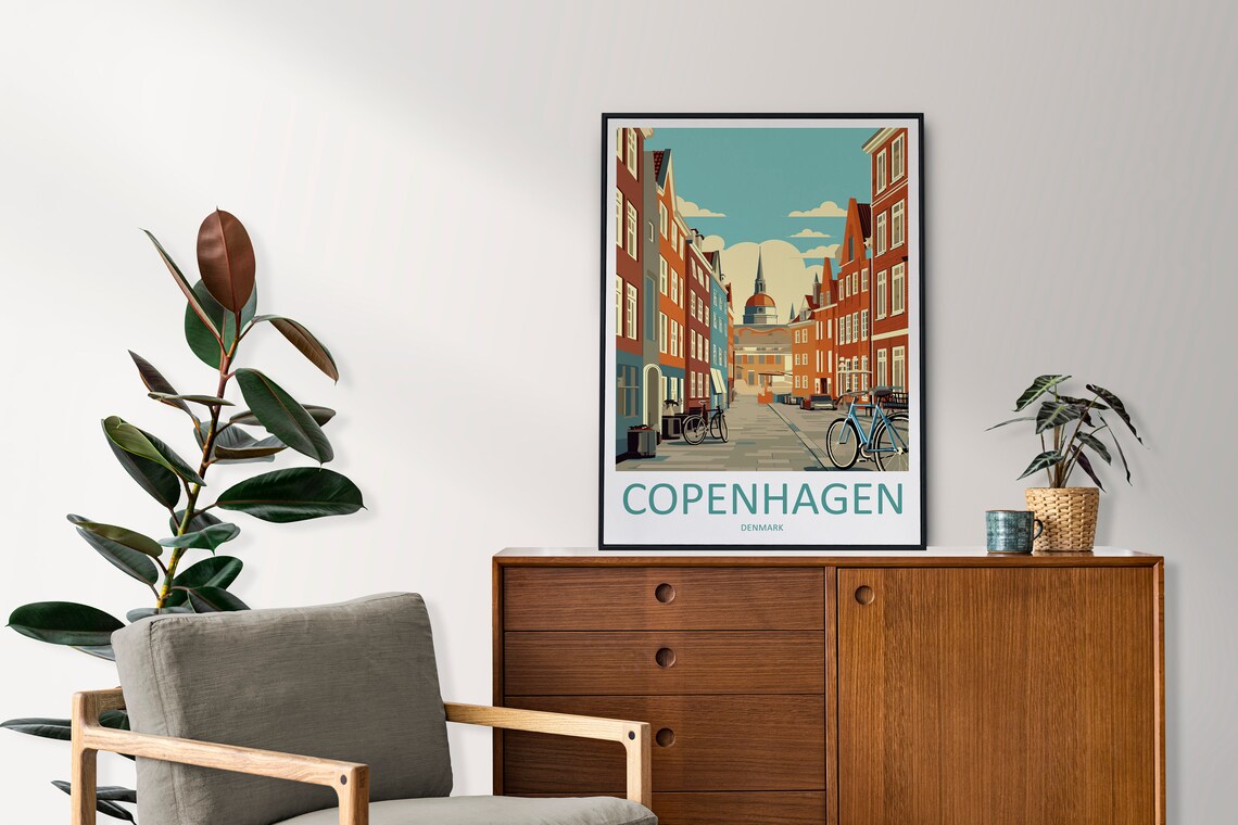 Copenhagen Travel Poster, Denmark Wall Decor - Image 2