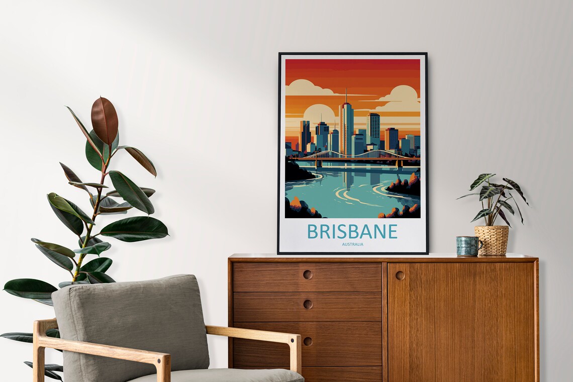 Brisbane Travel Poster, Australia City Wall Art - Image 2