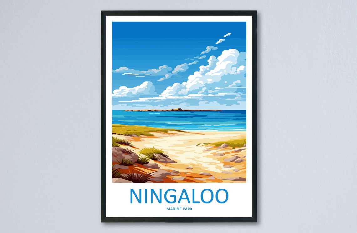 Ningaloo Marine Park Sandy Path to a Turquoise Ocean Beach Poster
