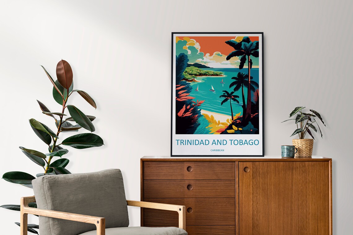 Trinidad And Tobago Travel Poster, Caribbean Travel Art - Image 2