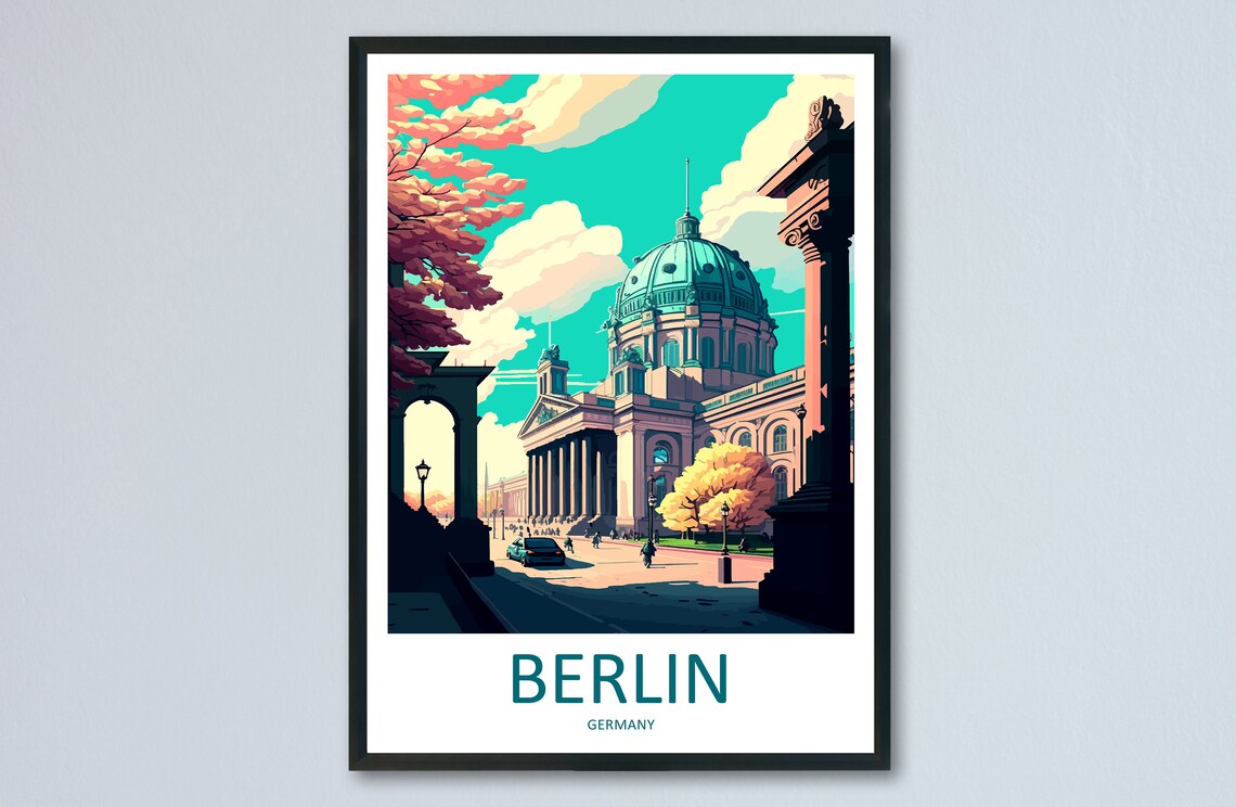 Berlin Travel Poster, Germany Wall Decor