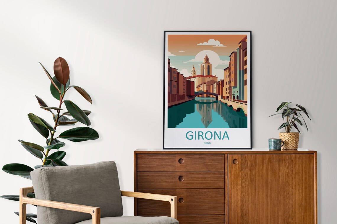 Girona Travel Poster, Spain Wall Decor - Image 2