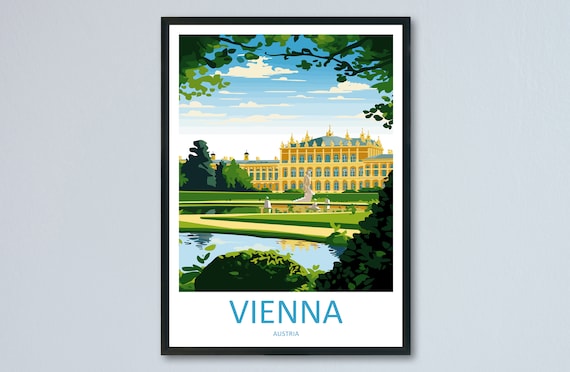 Vienna Travel Poster, Austria Wall Decor