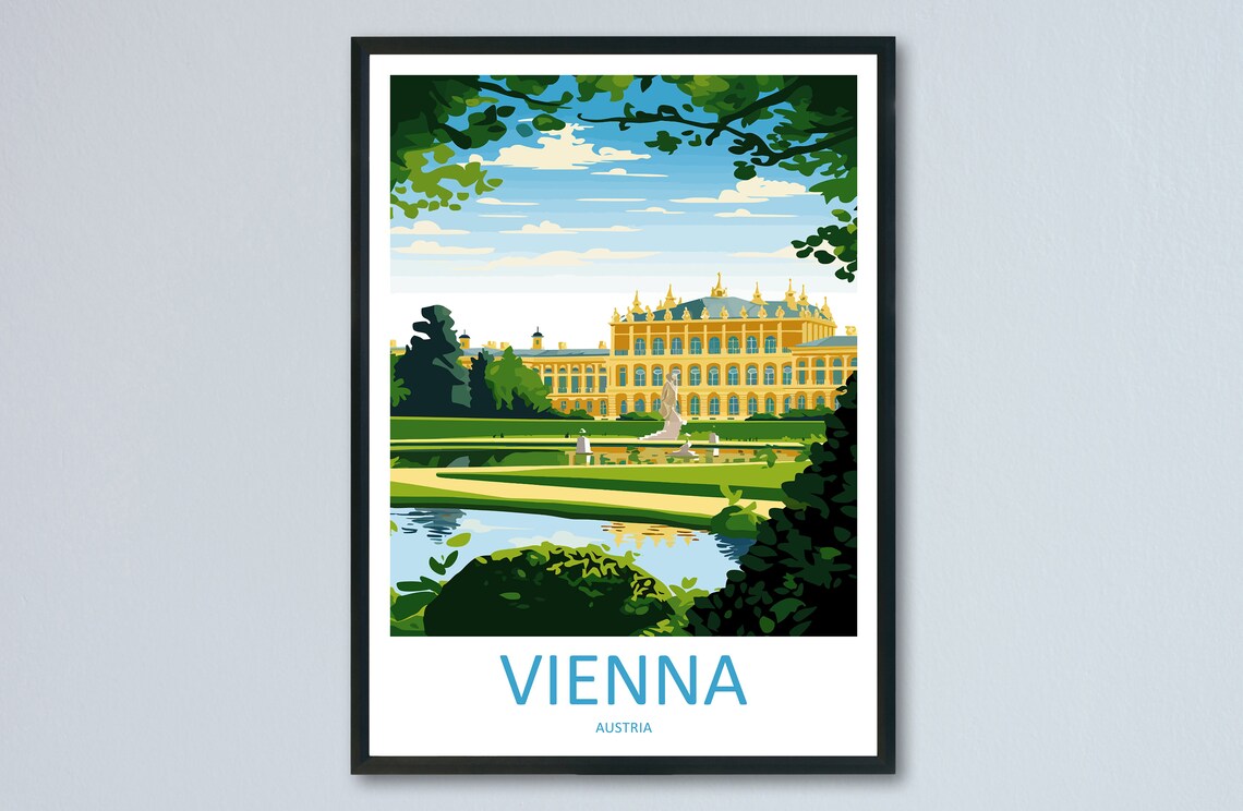 Vienna Travel Poster, Austria Wall Decor
