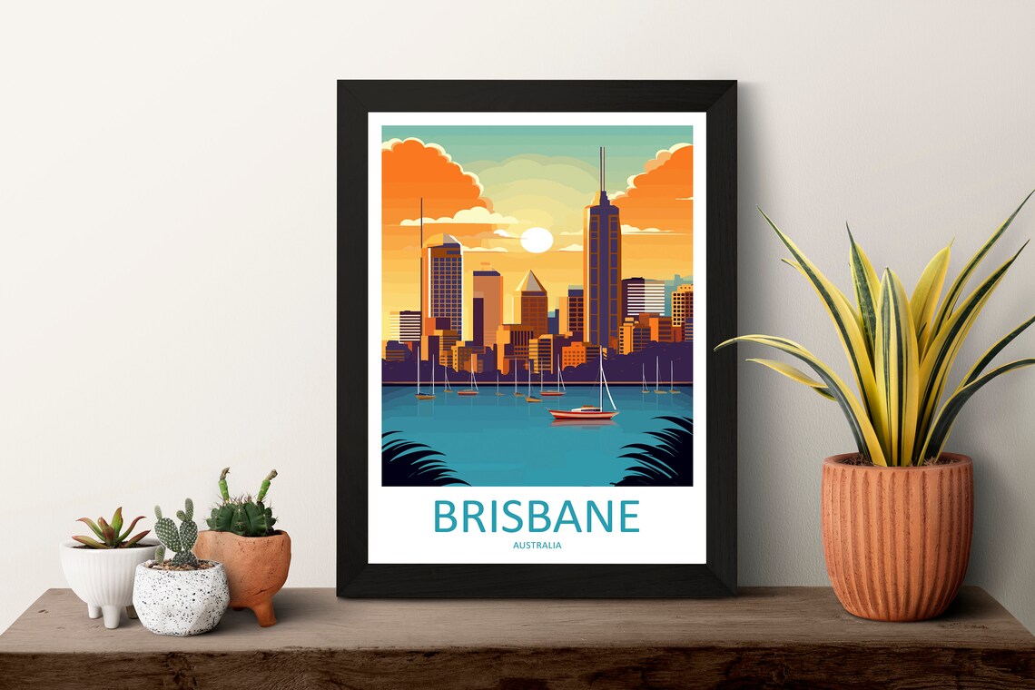Brisbane Travel Poster, Australia Wall Decor - Image 3