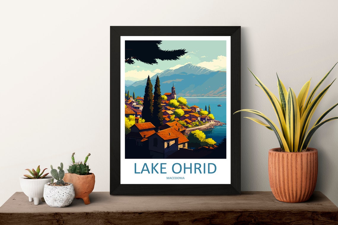 Ohrid Travel Print Ohrid Island Home Dcor Lake Ohrid Art Print Church Of Saint John Wall Print For Ohrid Gift For Macedonia Wall Theologian - Image 3