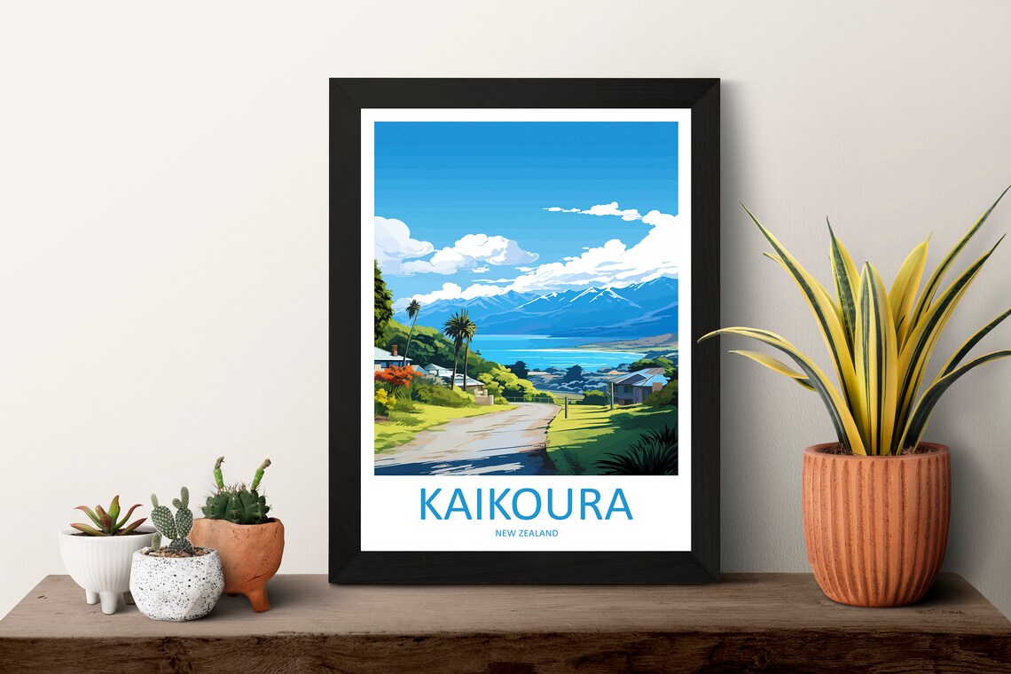 Kaikoura Travel Poster, New Zealand Wall Art - Image 3