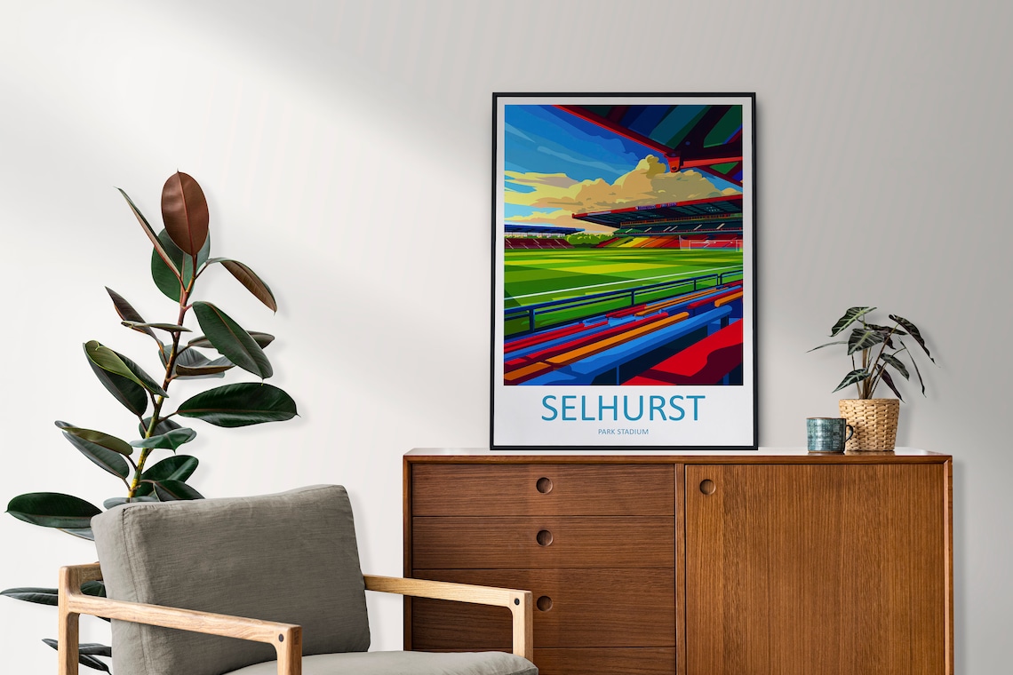 Selhurst Park Stadium Crystal Palace Football Ground Art Poster - Image 2
