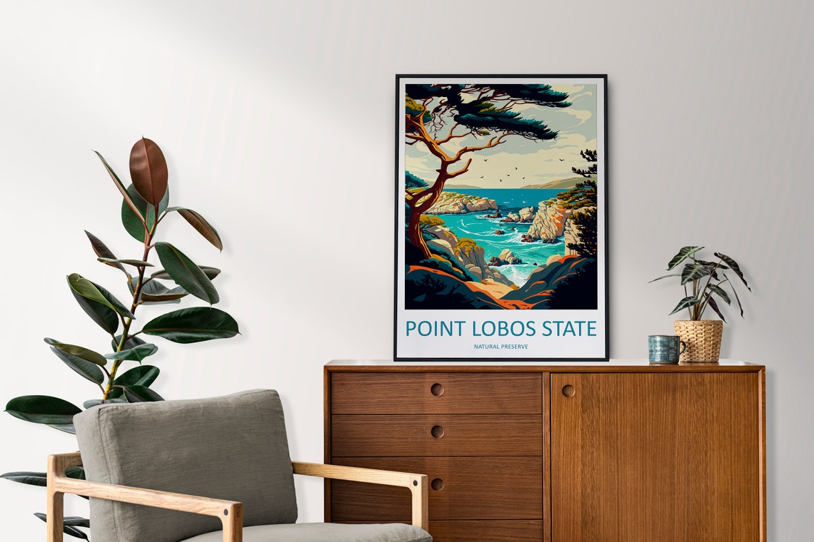 Point Lobos State Natural Preserve Cypress Coast Travel Poster - Image 2