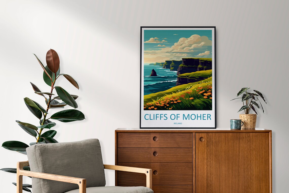 Cliffs Of Moher Travel Poster, Ireland Landscape - Image 2