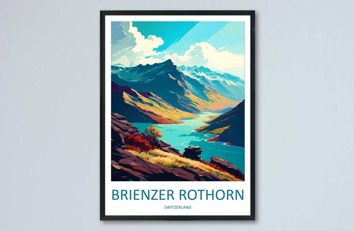 Brienzer Rothorn Switzerland Alpine Lake And Mountain Peaks Poster