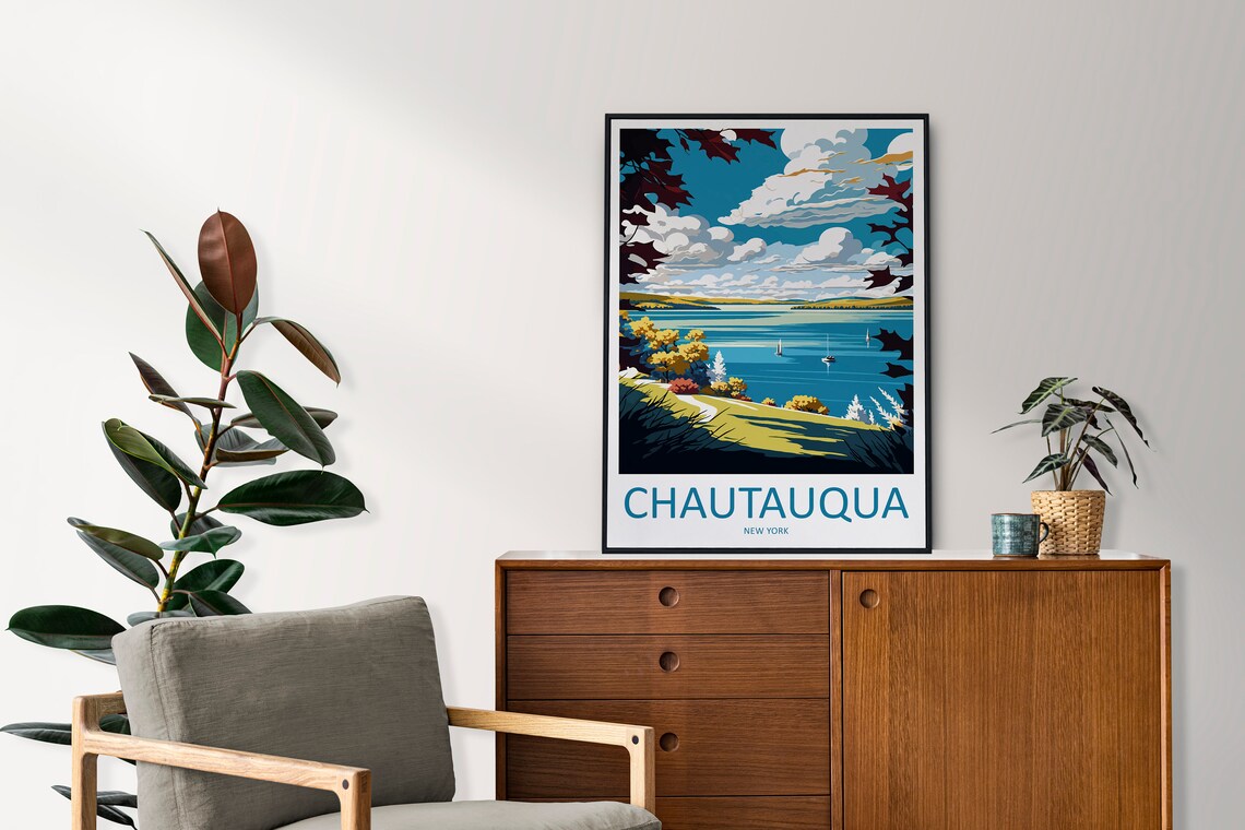 Chautauqua Lake Travel Poster, New York State - Image 2