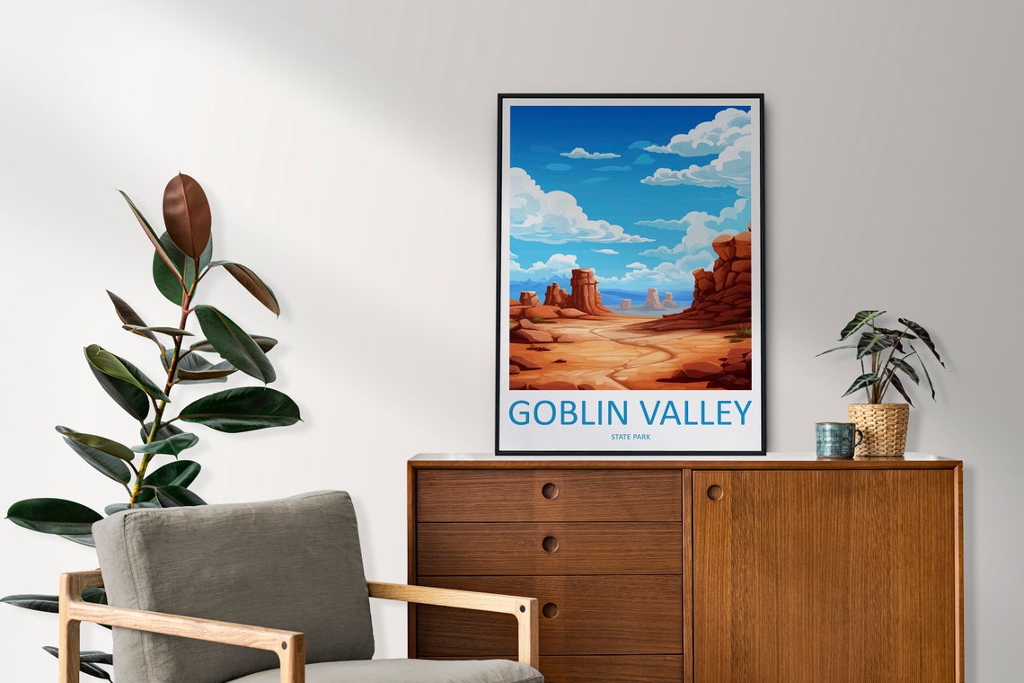 Goblin Valley State Park Whimsical Hoodoo Desert Landscape Poster - Image 2