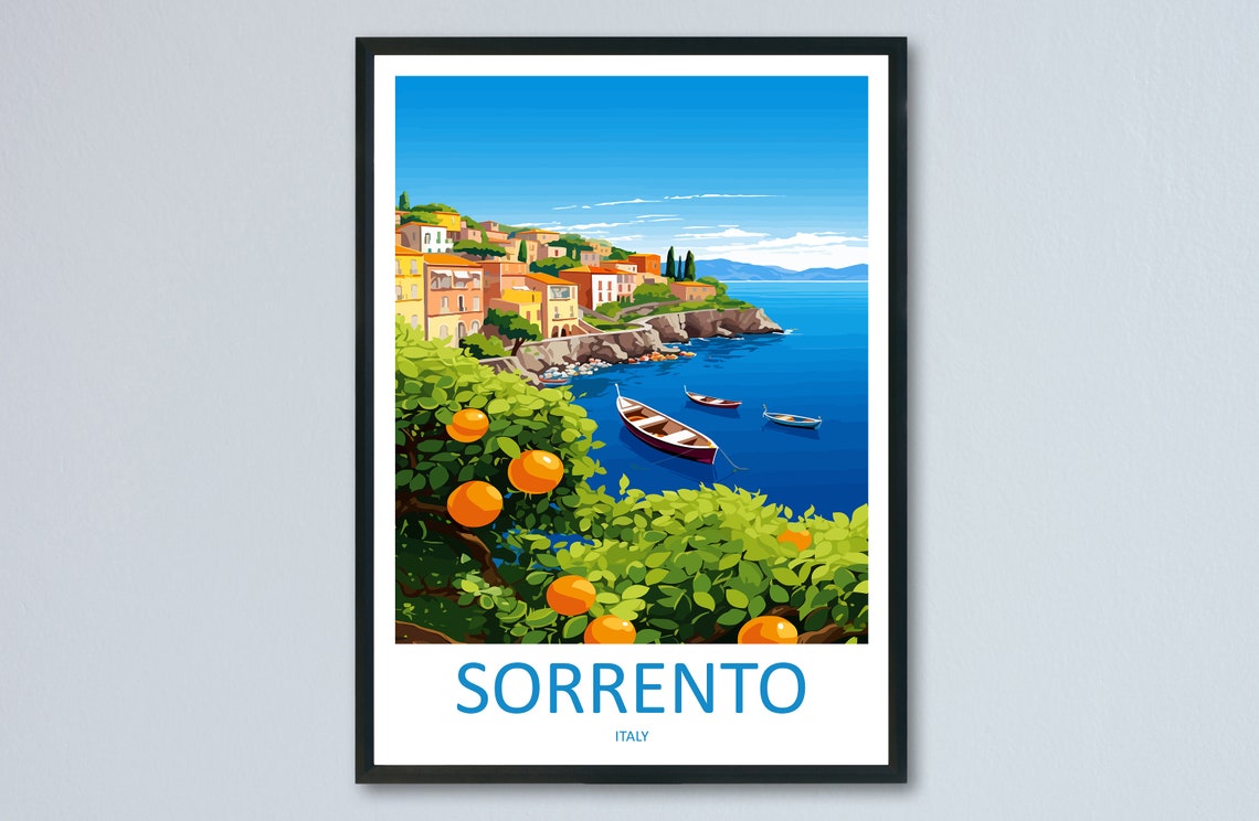 Sorrento Travel Print Wall Art Sorrento Wall Hanging Home Dcor Sorrento Gift Art Lovers Italy Art Lover Gift Sorrento Print Sorrento Art
