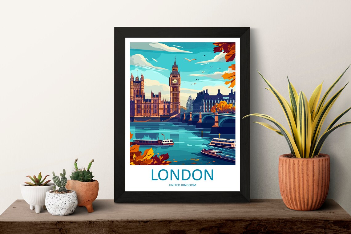 London Travel Print, England Home Decor Art Print - Image 3