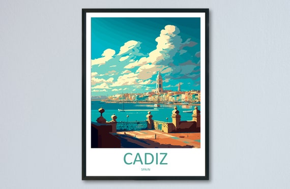 Cadiz Travel Poster, Spain Wall Art
