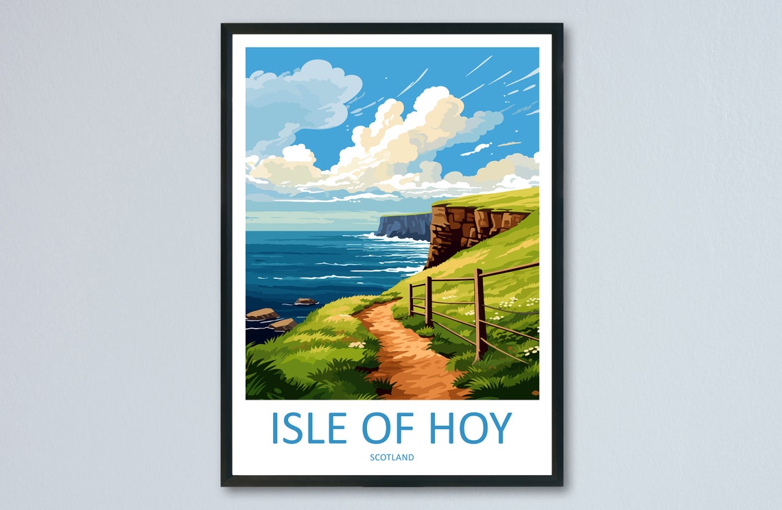 Isle Of Hoy Travel Print Wall Art Isle Of Hoy Wall Hanging Home Dcor Isle Of Hoy Gift Art Lovers Scotland Art Lover Travel Gift
