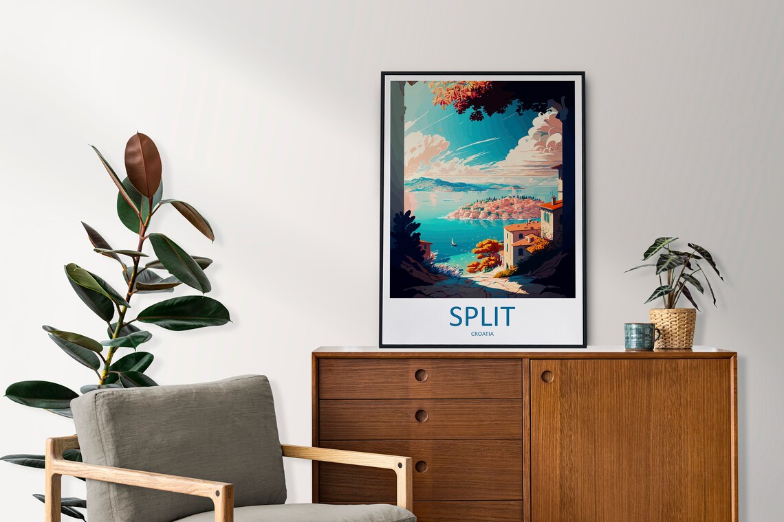 Split Travel Poster, Croatia City View Art - Image 2
