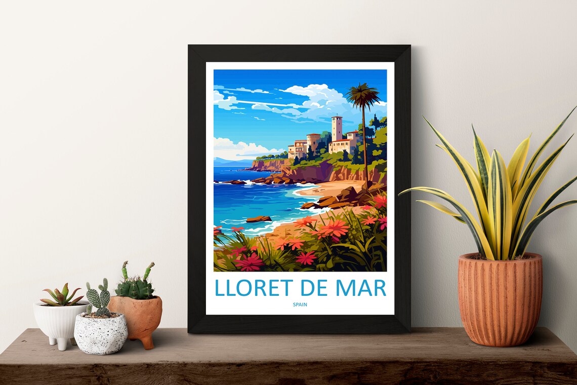 Lloret De Mar Travel Poster, Spain Wall Decor - Image 3