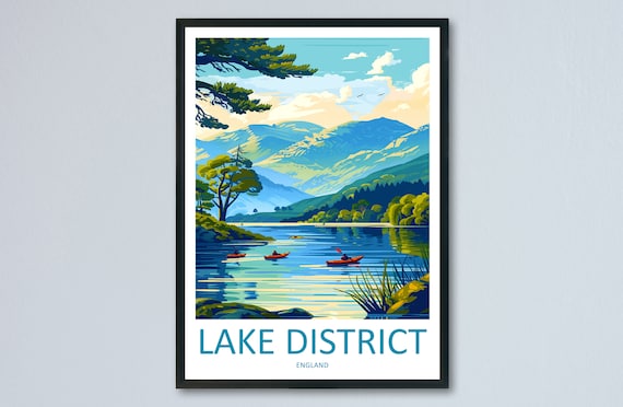 Lake District Landscape Art Print, Nature Decor