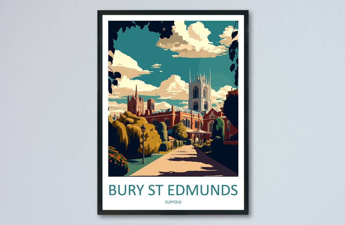 Bury St Edmunds Travel Poster, England Wall Art