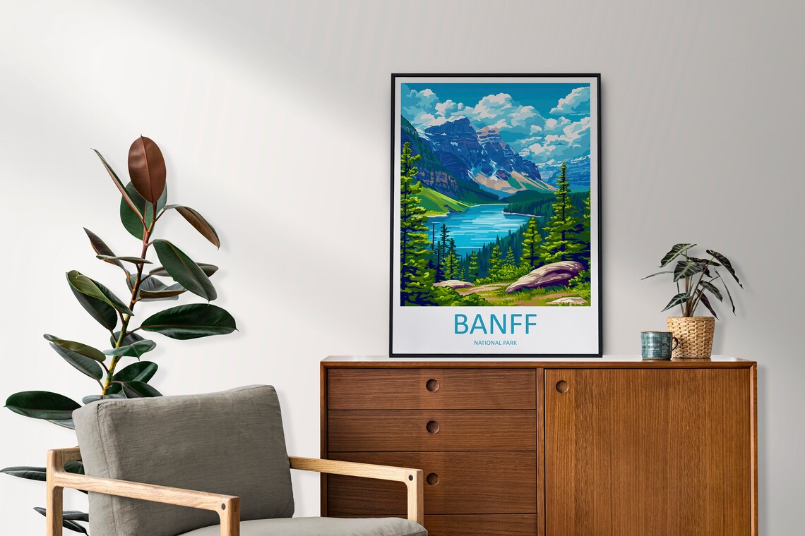 Banff National Park Home Decor Travel Poster - Image 2