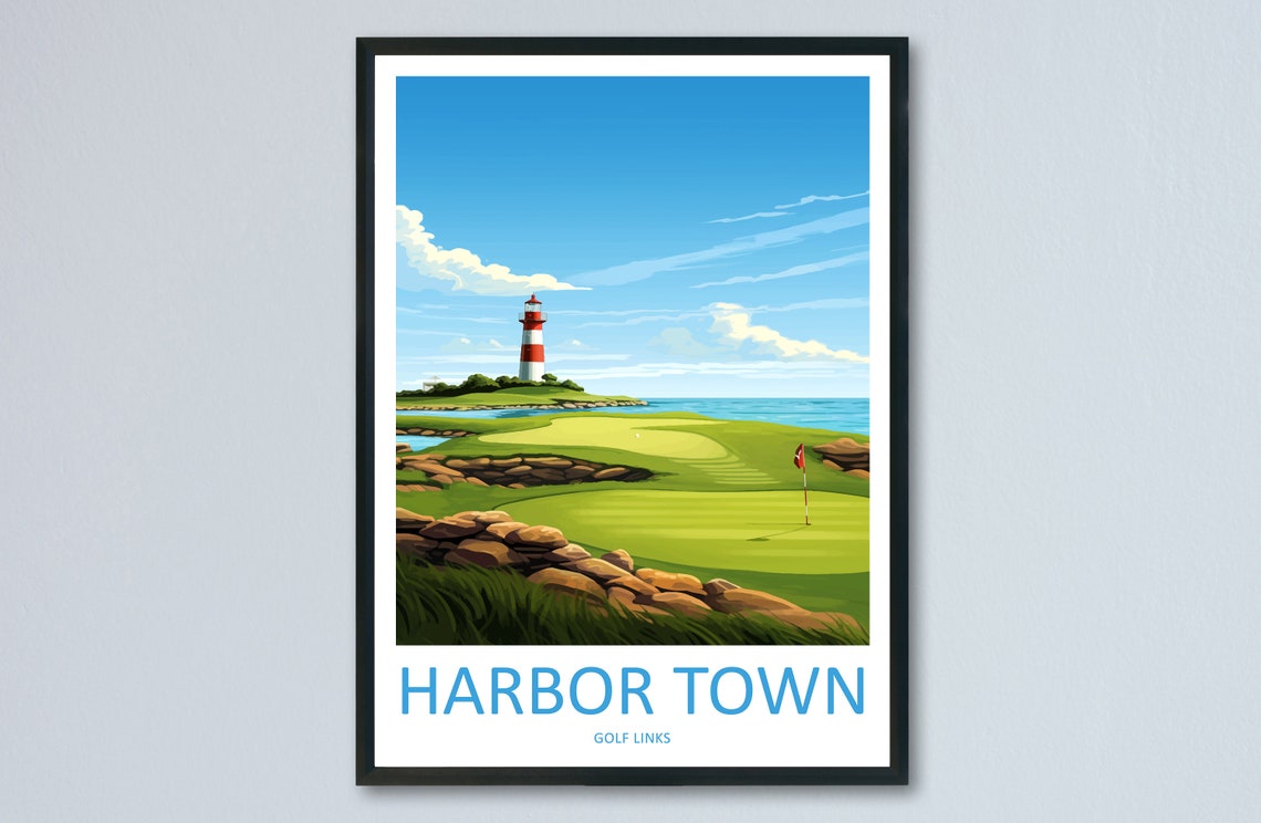 Harbor Town Golf Links Travel Poster, Golf Course