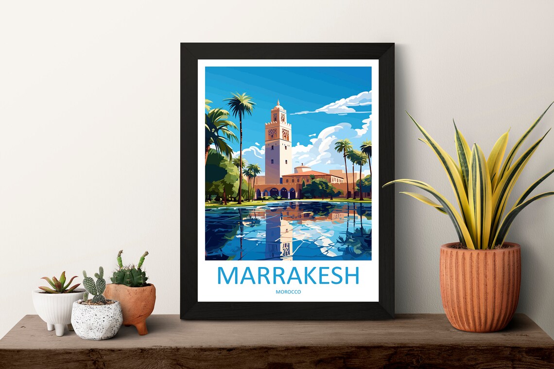 Marrakesh Travel Poster, Morocco Wall Decor - Image 3