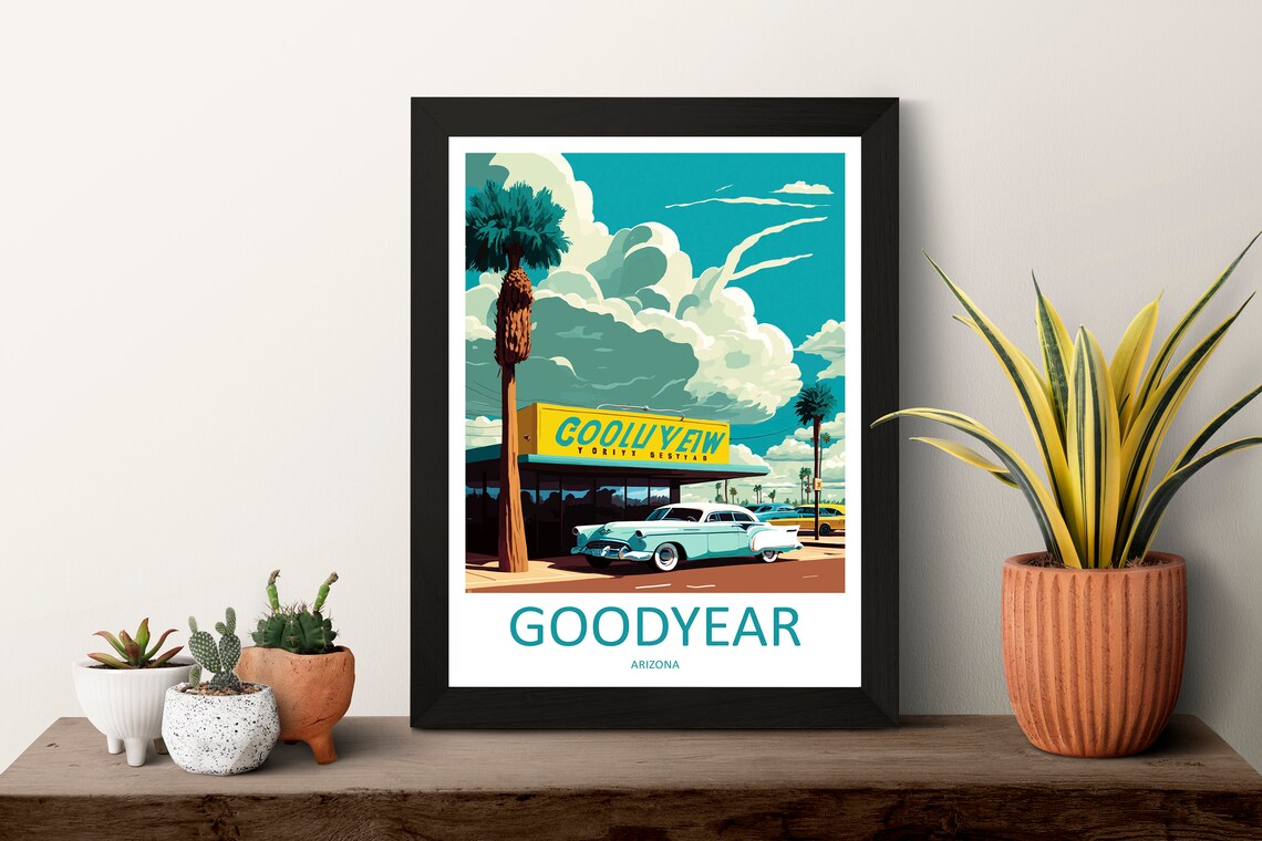 Goodyear Travel Poster, Arizona Place Art Print - Image 3