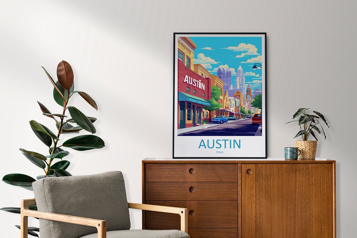 Austin Travel Poster, Texas Travel Wall Art - Image 2